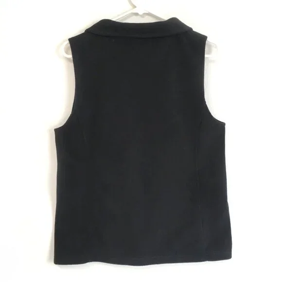 Dip Women's Black Fleece Vest Size M - Picture 2 of 9